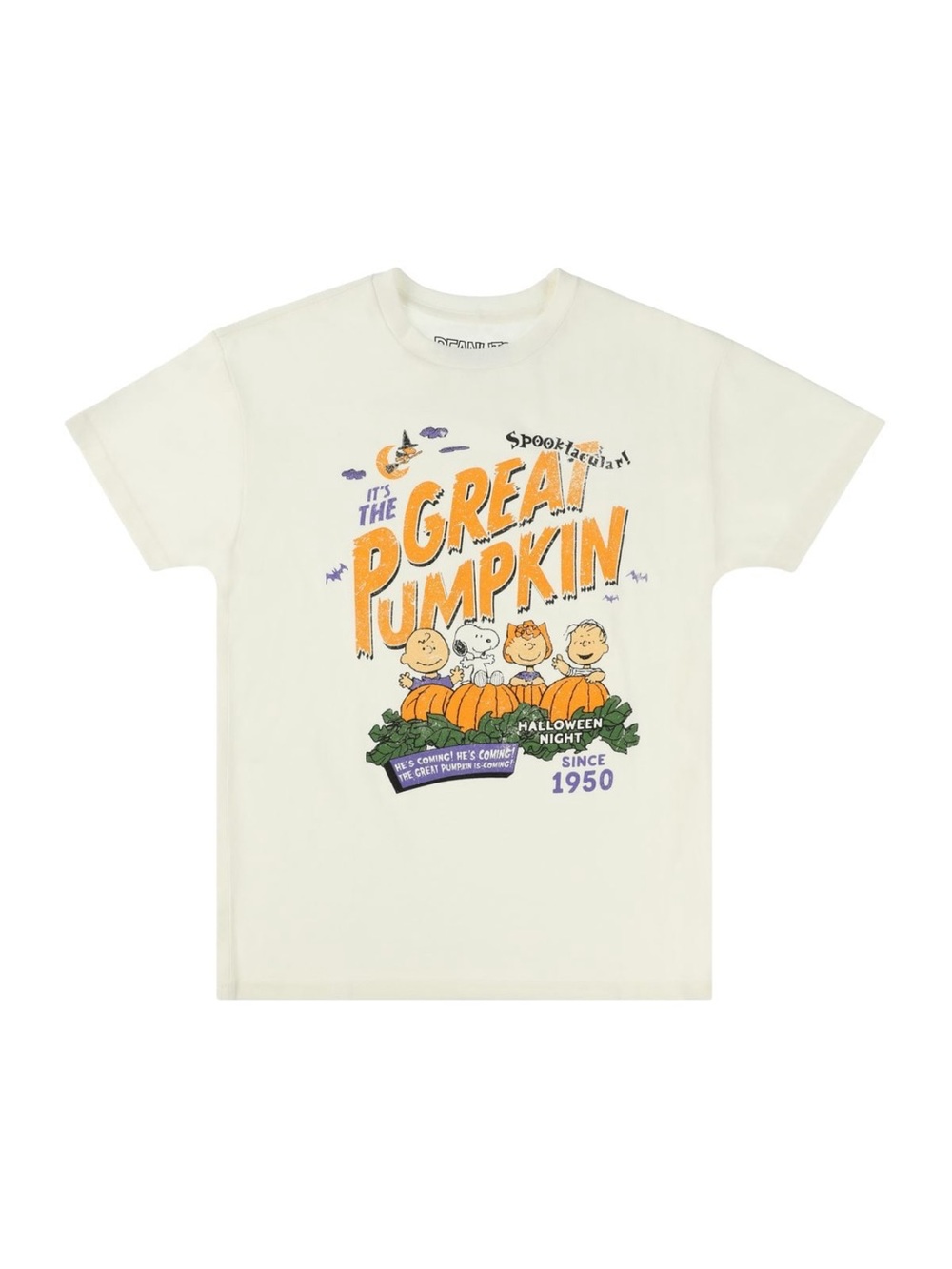 Peanuts The Great Pumpkin Charlie Brown and Snoopy Halloween Tee Shirt sz Large
